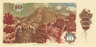 Czechoslovakia 10 Korun, 1986 reverse