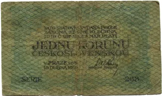 Czechoslovakia 1 Koruna, 1919 image