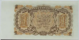 Czechoslovakia 1 Koruna, 1953 reverse