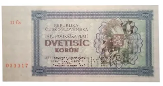 Czechoslovakia 2.000 Korun, 1945 image