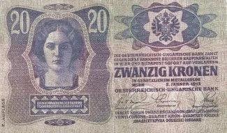 Czechoslovakia 20 Korun, 1919 reverse