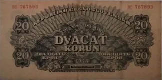 Czechoslovakia 20 Korun, 1944 image