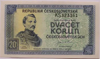 Czechoslovakia 20 Korun, 1945 image