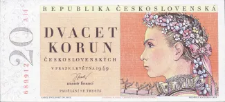 Czechoslovakia 20 Korun, 1949 image
