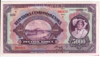 Czechoslovakia 5.000 Korun, 1920 image