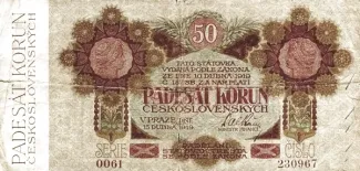Czechoslovakia 50 Korun, 1919 image