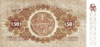 Czechoslovakia 50 Korun, 1919 reverse