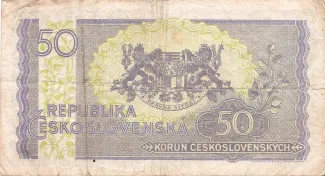 Czechoslovakia 50 Korun, 1945-1948 reverse