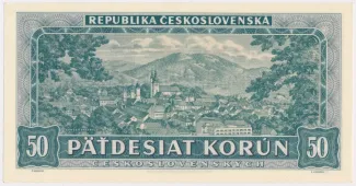 Czechoslovakia 50 Korun, 1948 reverse