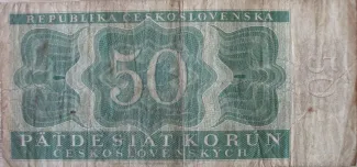 Czechoslovakia 50 Korun, 1950 reverse