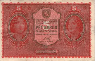Czechoslovakia 5 Korun, 1919 image
