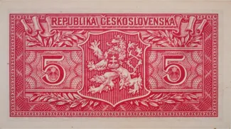 Czechoslovakia 5 Korun, 1949 reverse