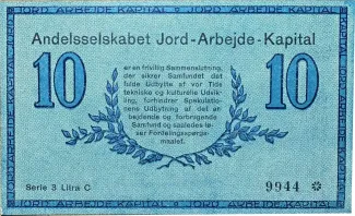 Danish notgeld 10 Andele, 1931-1933 reverse