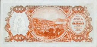 Danish West Indies 100 Francs, 1905 reverse