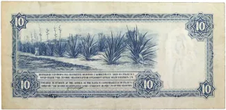 Danish West Indies 10 Francs, 1905 reverse