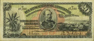 Danish West Indies 20 Francs, 1905 obverse