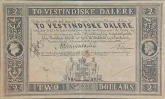Danish West Indies 2 Vestindiske Dalere / 2 Dollars, 1898 obverse