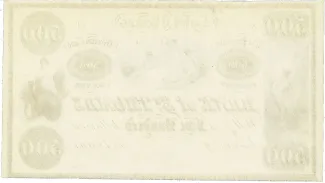 Danish West Indies 500 Dollars, 1837 reverse