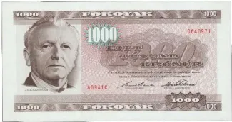 Denmark 1.000 Krónur, 1978-1994 obverse
