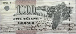 Denmark 1.000 Krónur, 2005 obverse