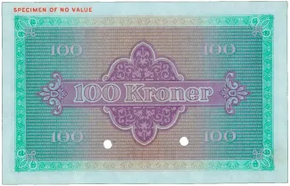 Denmark 100 Kroner, 1940 reverse