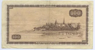 Denmark 100 Kroner, 1961-1970 reverse