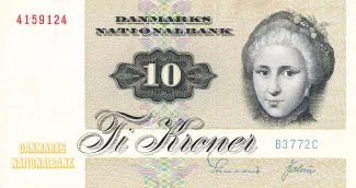 Denmark 10 Kroner "Edderfugl", 1972-1978 obverse