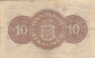 Denmark 10 Kroner "Matadorsedler", 1944 reverse