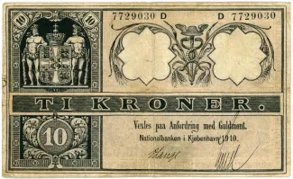 Denmark 10 Kroner, 1904-1911 obverse