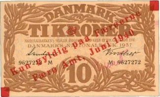 Denmark 10 Kroner, 1940 obverse