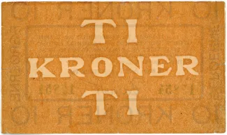 Denmark 10 Kroner, 1940 reverse