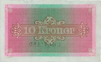 Denmark 10 Kroner, 1940 reverse