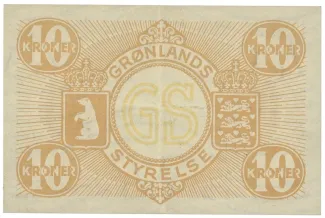Denmark 10 Kroner, 1945-1952 reverse