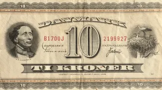 Denmark 10 Kroner, 1950-1974 obverse
