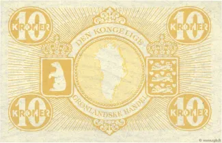 Denmark 10 Kroner, 1953-1967 reverse