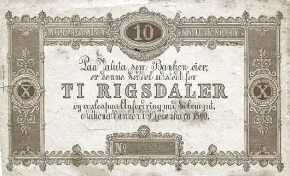 Denmark 10 Rigsdaler, 1860 obverse