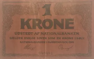 Denmark 1 Krone "Kaffeposer", 1914 obverse