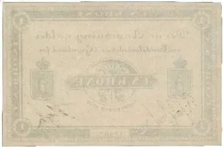 Denmark 1 Krone, 1905 reverse