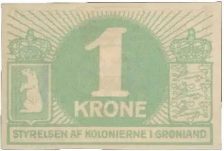 Denmark 1 Krone, 1913 reverse