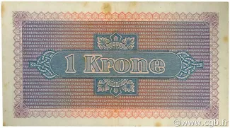 Denmark 1 Krone, 1940 reverse
