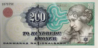 Denmark 200 Kroner, 1997-2000 obverse