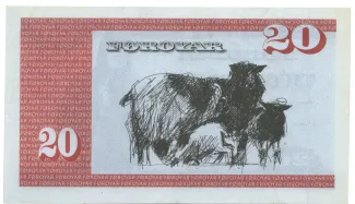 Denmark 20 Krónur, 1986-1988                (1987-1988) reverse
