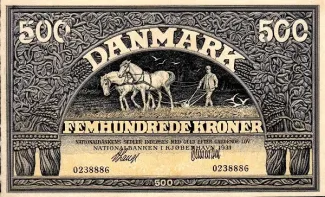 Denmark 500 Kroner "Plovmand", 1931 obverse