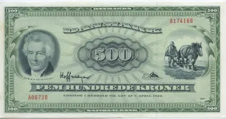 Denmark 500 Kroner, 1963-1967 obverse
