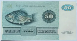 Denmark 50 Kroner "Karusse", 1972-1998 reverse