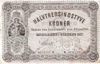 Denmark 50 Kroner, 1904-1907 obverse