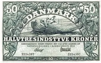 Denmark 50 Kroner, 1930-1936 obverse