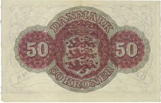 Denmark 50 Kroner, 1944-1954 reverse