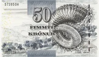 Denmark 50 Krónur, 2001 obverse