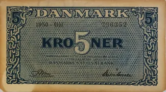 Denmark 5 Kroner "Matadorsedler", 1944-1950 reverse